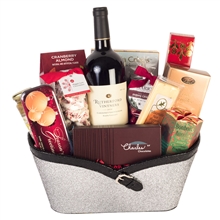 Silver Wine Gift Basket