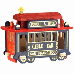 San Francisco Wooden Cable Car Magnet