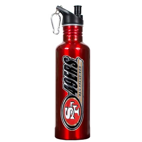 San Francisco 49ers Red Stainless Steel Water Bottle