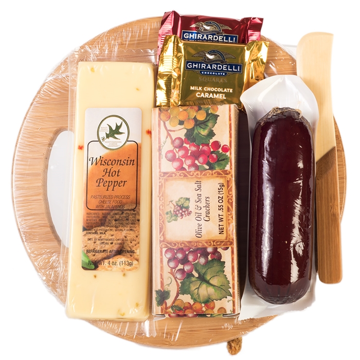 Summer sausage cheese board