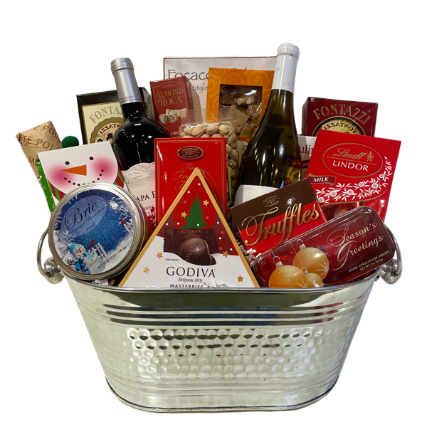 Christmas silver Basket