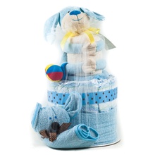 Baby Boy Doggy Cake Basket