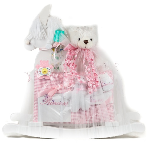 Rocking Horse Baby Girl Gift Set