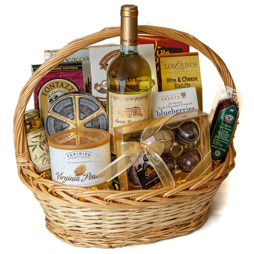 Deluxe Wine and Chocolate Gift Basket